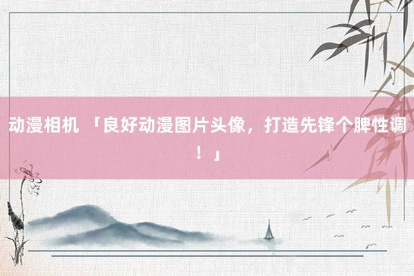 动漫相机 「良好动漫图片头像，打造先锋个脾性调！」