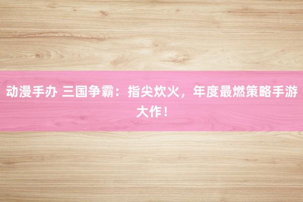 动漫手办 三国争霸：指尖炊火，年度最燃策略手游大作！