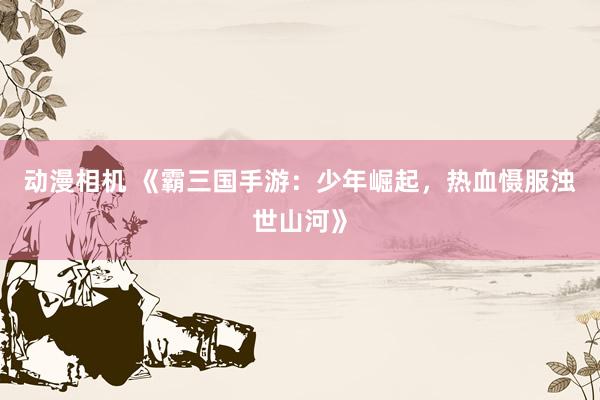 动漫相机 《霸三国手游：少年崛起，热血慑服浊世山河》