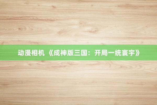 动漫相机 《成神版三国：开局一统寰宇》