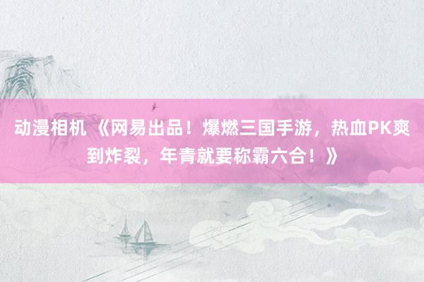 动漫相机 《网易出品！爆燃三国手游，热血PK爽到炸裂，年青就要称霸六合！》