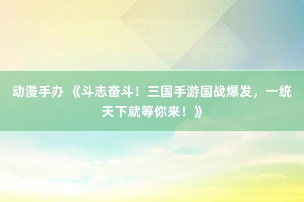 动漫手办 《斗志奋斗！三国手游国战爆发，一统天下就等你来！》