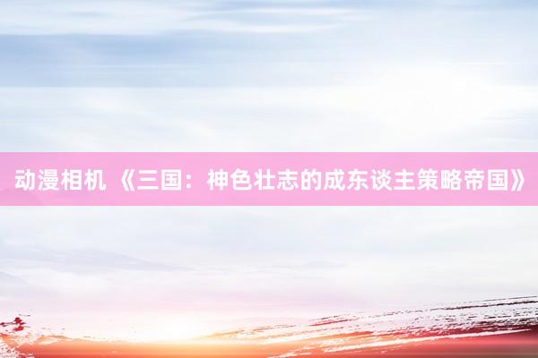 动漫相机 《三国：神色壮志的成东谈主策略帝国》