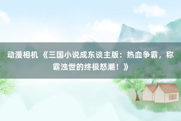 动漫相机 《三国小说成东谈主版：热血争霸，称霸浊世的终极怒潮！》