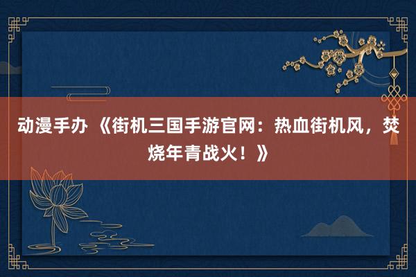 动漫手办 《街机三国手游官网：热血街机风，焚烧年青战火！》