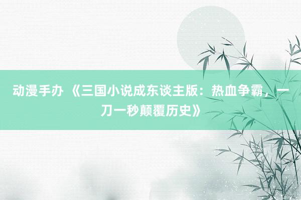 动漫手办 《三国小说成东谈主版：热血争霸，一刀一秒颠覆历史》